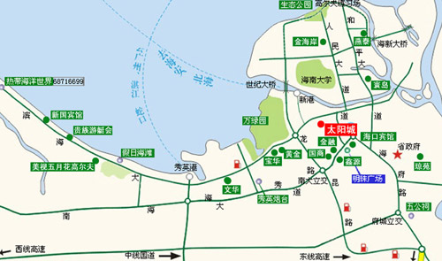 Sun City Hotel, Hainan Map