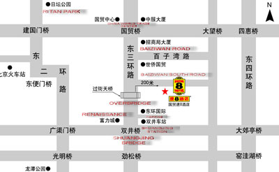 Super 8 Hotel Beijing Guo Mao Map