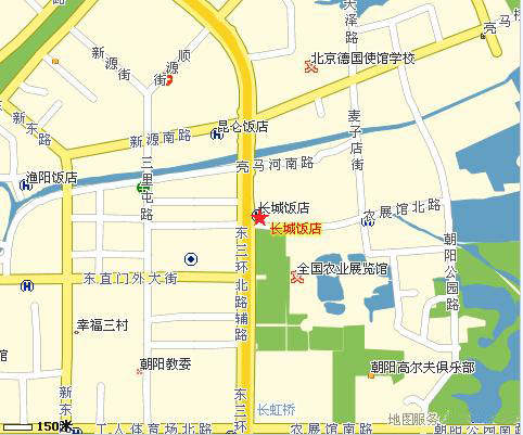 The Great Wall Sheraton Hotel Beijing Map