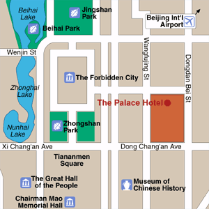 The Peninsula Palace Hotel Beijing Map