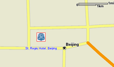 The St. Regis, Beijing Map