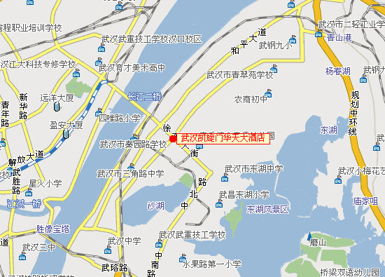 Hua Tian Hotel, Wuhan Map