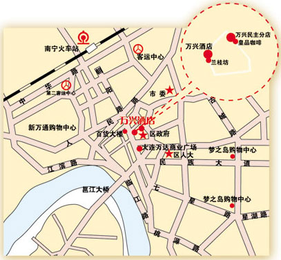 Wanxing Nanning Beining Street Branch Map