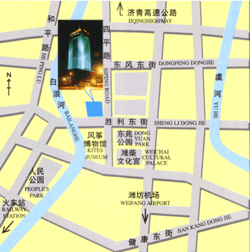 Weifang International Financial Tower Map
