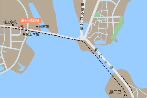 Xinghuacun Hotel - Xiamen Map