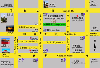 Beijing Double Happiness Courtyard Hotel Map