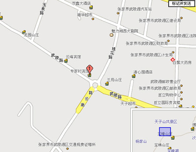 Zhangjiajie Zhuanjiacun Hotel Map