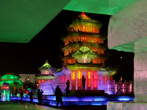 Bingcheng winter nights colourful