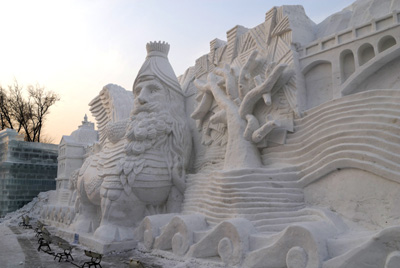 Snow Carving Art