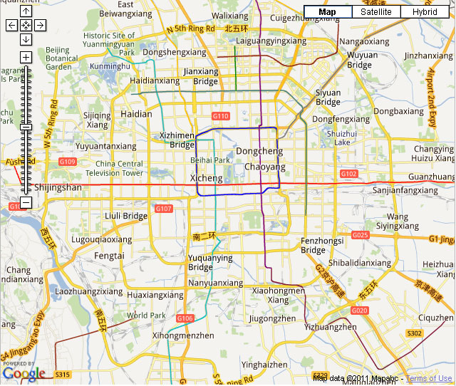 Beijing Downtown Map