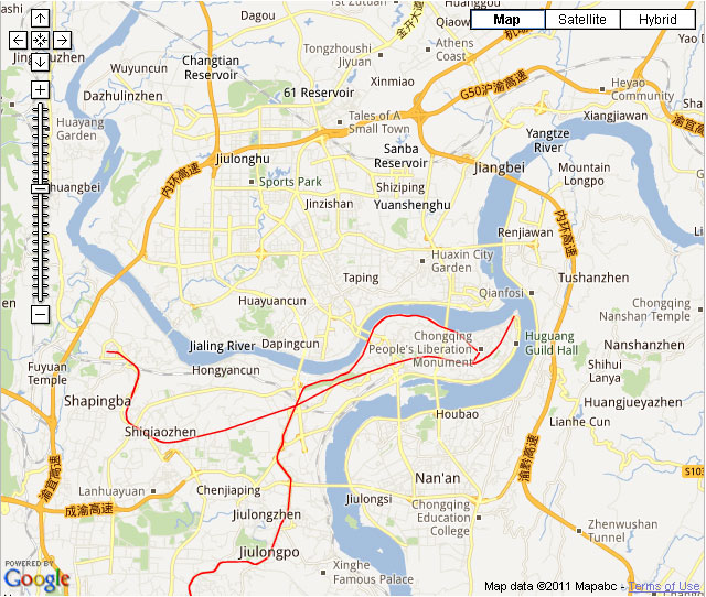 Chongqing Downtown Map