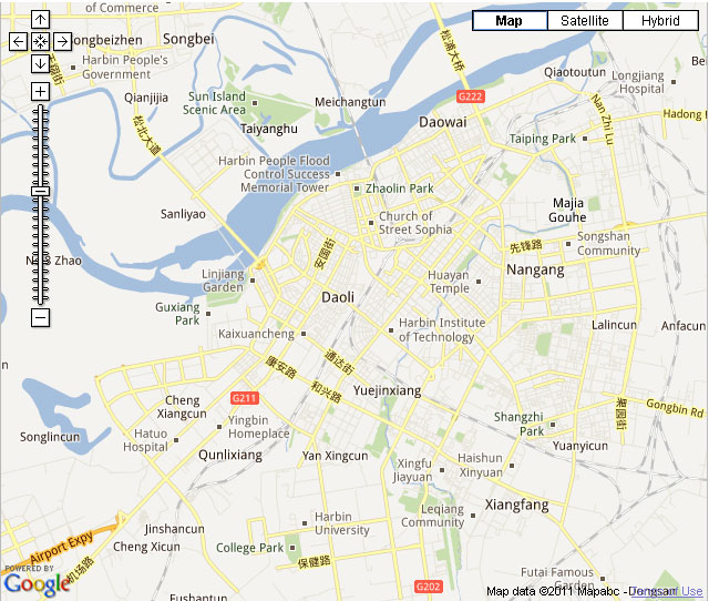 Harbin Downtown Map