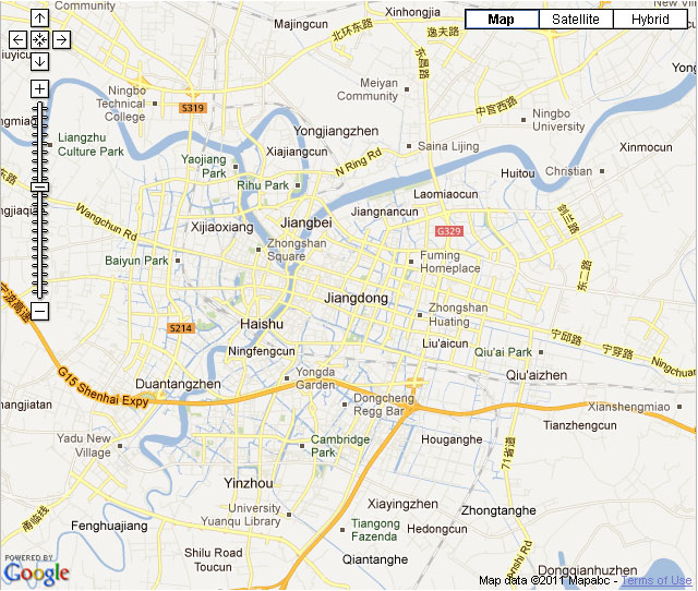 Ningbo Downtown Map