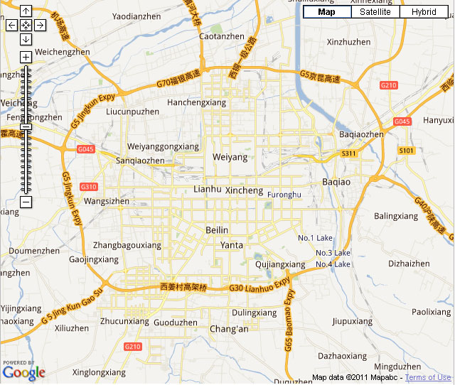 Xian Downtown Map