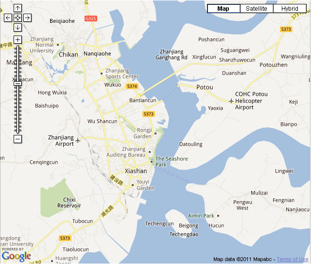 Zhanjiang Downtown Map