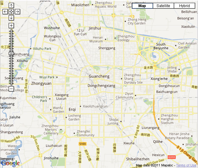 Zhengzhou Downtown Map