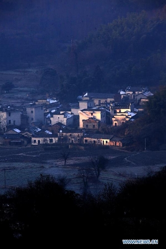 Ancient village scenery in China's Anhui