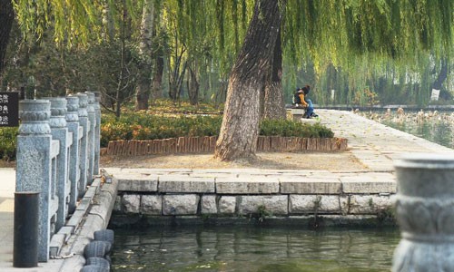 Beautiful autumn scenery in Jinan City