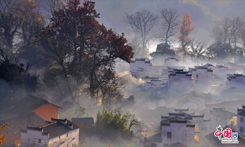 Fairyland-look foggy scenery of Wuyuan, Jiangxi