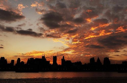 Gorgeous sunglow scenery in Shanghai