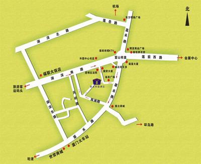 Home Inns-Xiamen Guomao Branch Map
