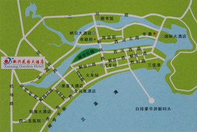 Xinxing Garden Hotel Sanya Map