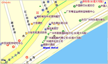 Aiqun Hotel ,Guangzhou Map