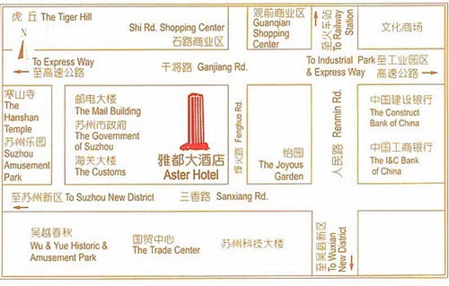 Aster Hotel ,Suzhou Map