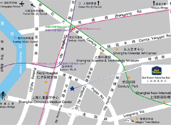 Holiday Inn Shanghai Pudong Nanpu Map