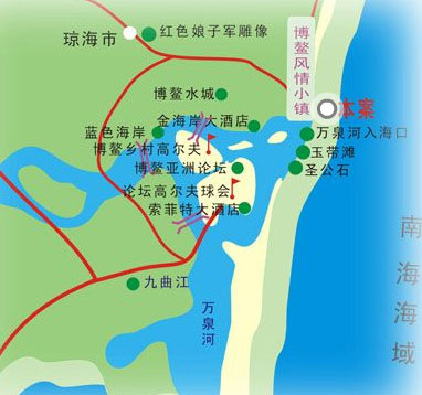Boao Yudaiwan Hotel Map