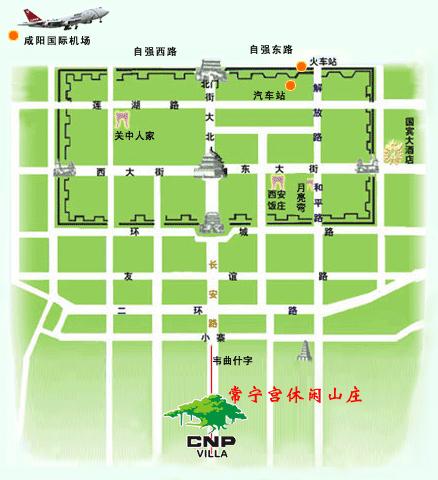 Changning Palace Villa, Xian Map