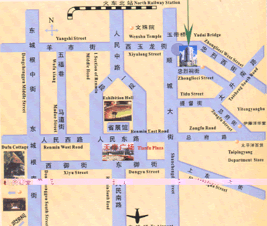 Chengdu Green Land Hotel Map