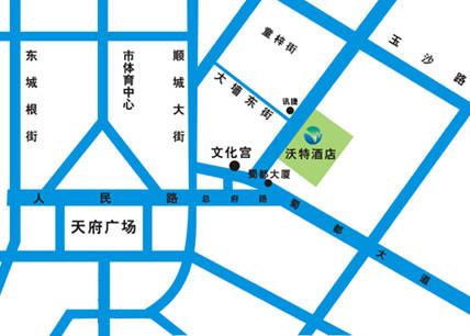 Chengdu Wote Hotel Map