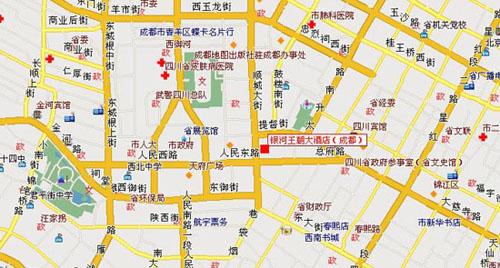 Chengdu Yinhe Dynasty Intercontinental Hotel Map