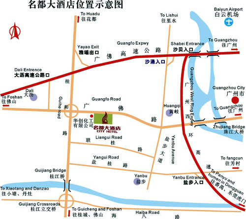 City Hotel, Foshan Map