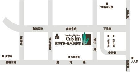 City Inn Yuandong ,Huizhou Map