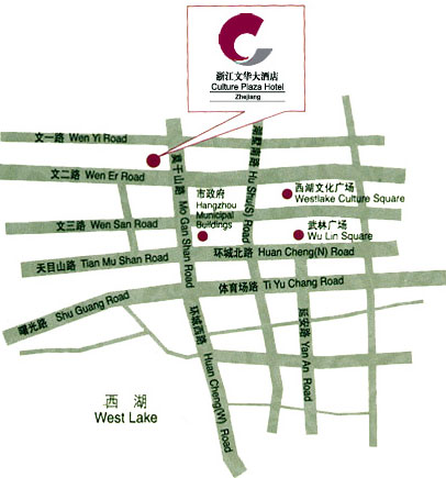 Culture Plaza Hotel, Hangzhou Map