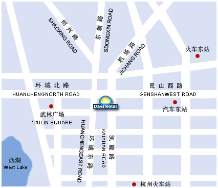 Days Hotel Hangzhou Map