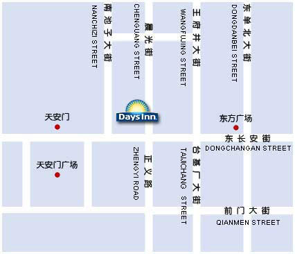 Days Inn Forbidden City Beijing Map