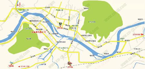 Donghang Tourism Hotel, Zhangjiajie Map