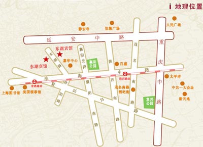 Donghu Hotel, Shanghai Map