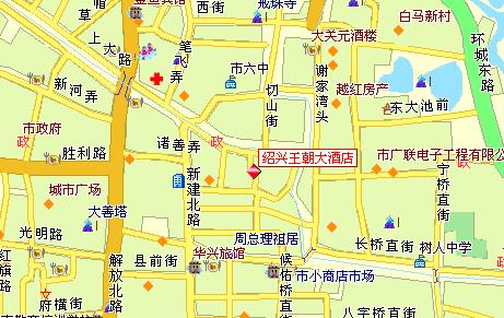 Dynasty Hotel, Shaoxing Map