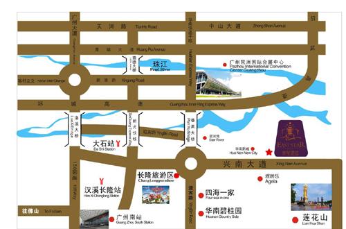 East Star Hotel ,Guangzhou Map