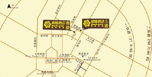 Enjoyable stars hotel ,Chengdu Map