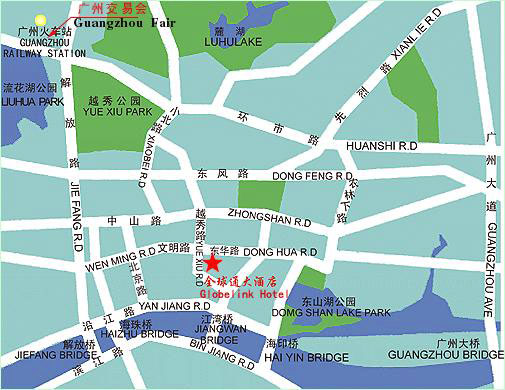Guangzhou Hilbin Hotel, Guangzhou Map