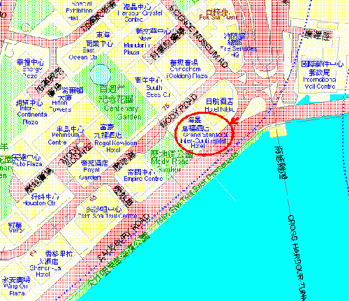 Grand Stanford Inter-Continental, Hong Kong Map