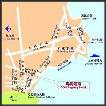 Guangdong Regency Hotel, Zhuhai Map
