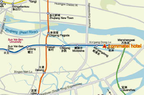 Guangzhou Commatel hotel Map