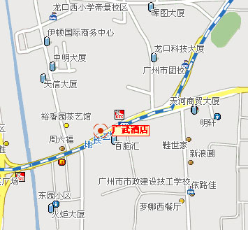 Guangzhou Fortune Guangwu Hotel Map