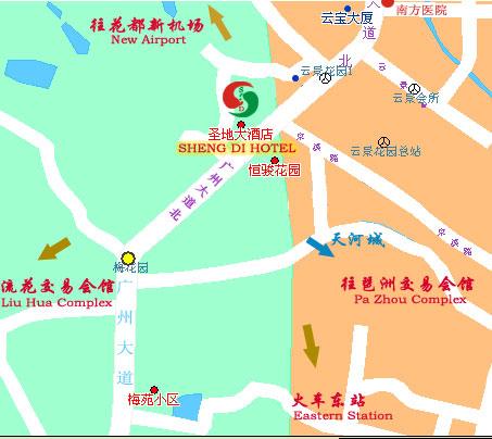 Guangzhou Shengdi Hotel Map